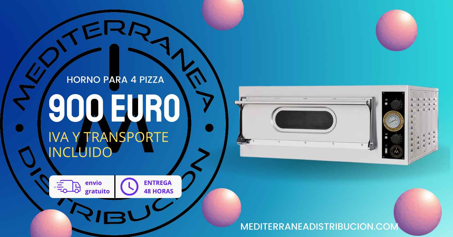 Horno para 4 Pizza 900€ BANNER Iva y Transporte incluido