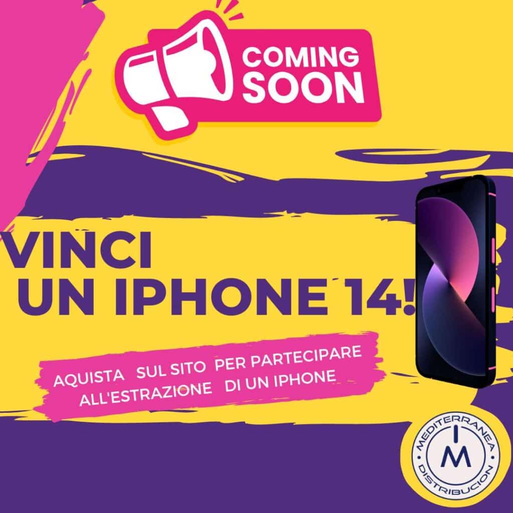 Vinci un Iphone 14 a sito Mediterranea Distribucion